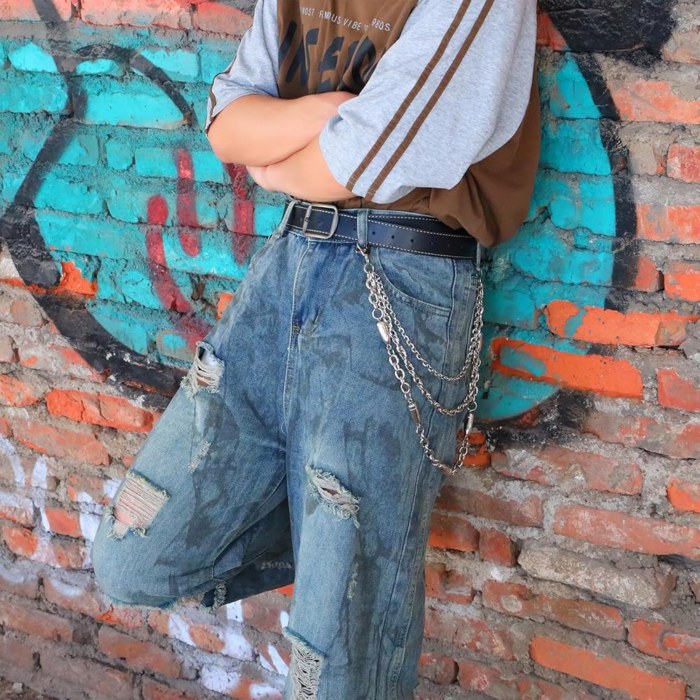 Amazon.com: JAZTAKU Punk Spike Pant Chain for Men Waist Amazon.com: JAZTAKU Punk Spike Pant Chain for Men Waist